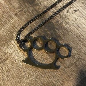 “BRASS KNUCKLE” NECKLACE